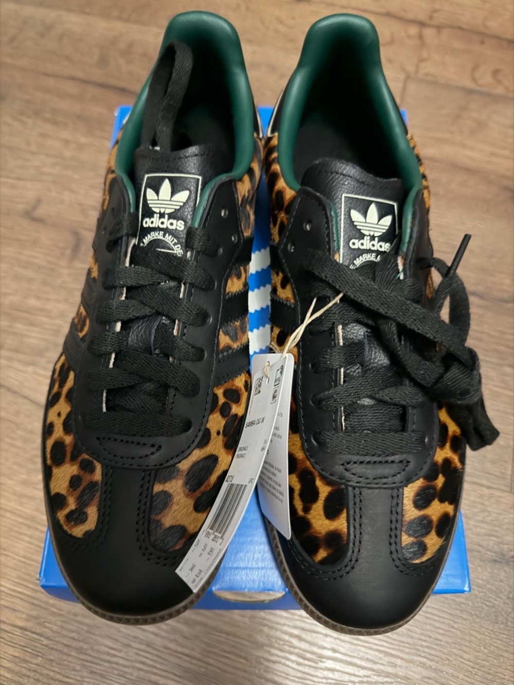 adidas Samba OG • Black and Brown Leopard Print Shoes